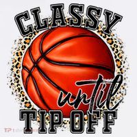 Classy Until Tip Off Funny Basketball Mom Leopard Long Sleeve Shirt thumb 2