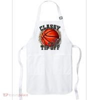 Classy Until Tip Off Funny Basketball Mom Leopard Apron thumb 0