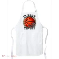 Classy Until Tip Off Funny Basketball Mom Leopard Apron thumb 0