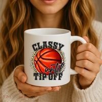 Classy Until Tip Off Funny Basketball Mom Leopard Coffee Mug thumb 3