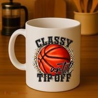 Classy Until Tip Off Funny Basketball Mom Leopard Coffee Mug thumb 4