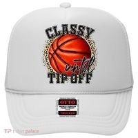 Classy Until Tip Off Funny Basketball Mom Leopard Hat thumb 0