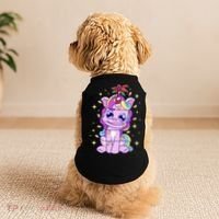 Cute Unicorn Tangled Christmas Lights Stars Rainbow Doggie Tank thumb 2