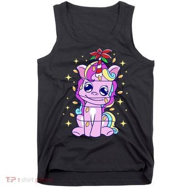 Cute Unicorn Tangled Christmas Lights Stars Rainbow Tank Top
