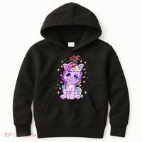 Cute Unicorn Tangled Christmas Lights Stars Rainbow Kids Hoodie thumb 0