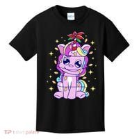 Cute Unicorn Tangled Christmas Lights Stars Rainbow Kids T-Shirt thumb 0