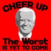 Cheer Up The Worst Is Yet To Come Anti Biden Santa Hat thumb 1