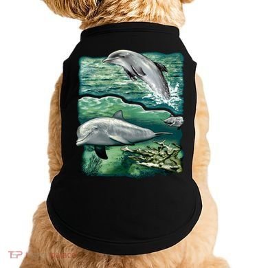 Cute Abstract dolphins In Sea Life Doggie Tank
