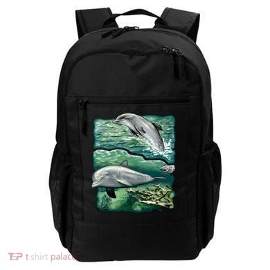 Cute Abstract dolphins In Sea Life Backpack