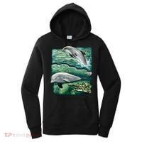 Cute Abstract dolphins In Sea Life Women's Hoodie thumb 0