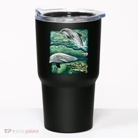 Cute Abstract dolphins In Sea Life Tumbler thumb 0