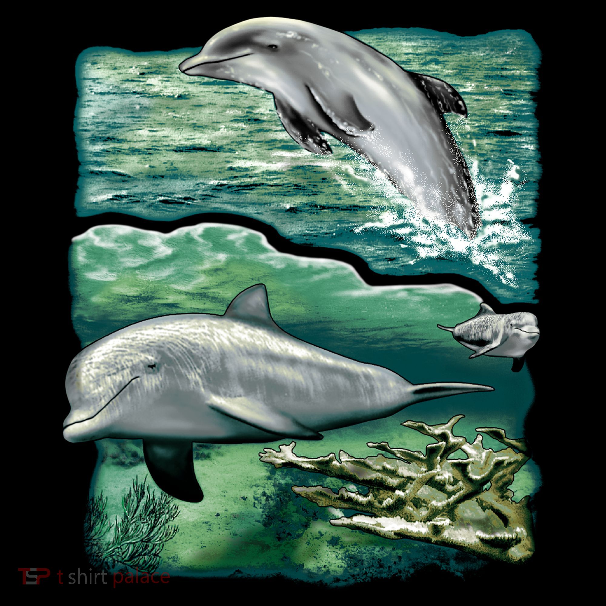 Cute Abstract dolphins In Sea Life Tie Dye Hoodie