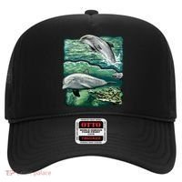 Cute Abstract dolphins In Sea Life Hat thumb 0