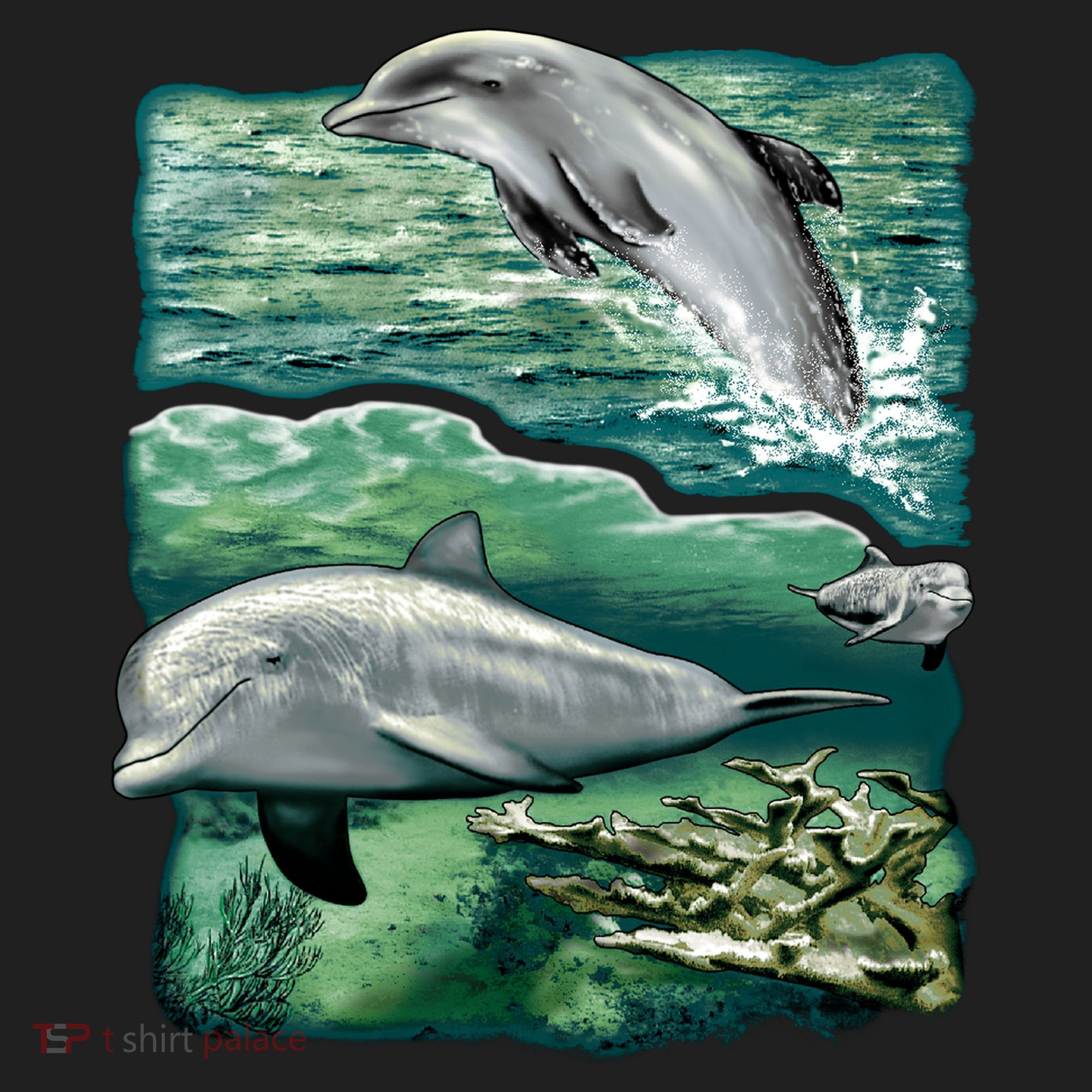 Cute Abstract dolphins In Sea Life Hat
