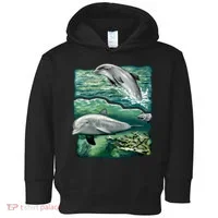 Cute Abstract dolphins In Sea Life Toddler Hoodie thumb 0