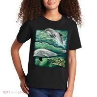 Cute Abstract dolphins In Sea Life Kids T-Shirt thumb 2