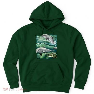Cute Abstract dolphins In Sea Life Hoodie