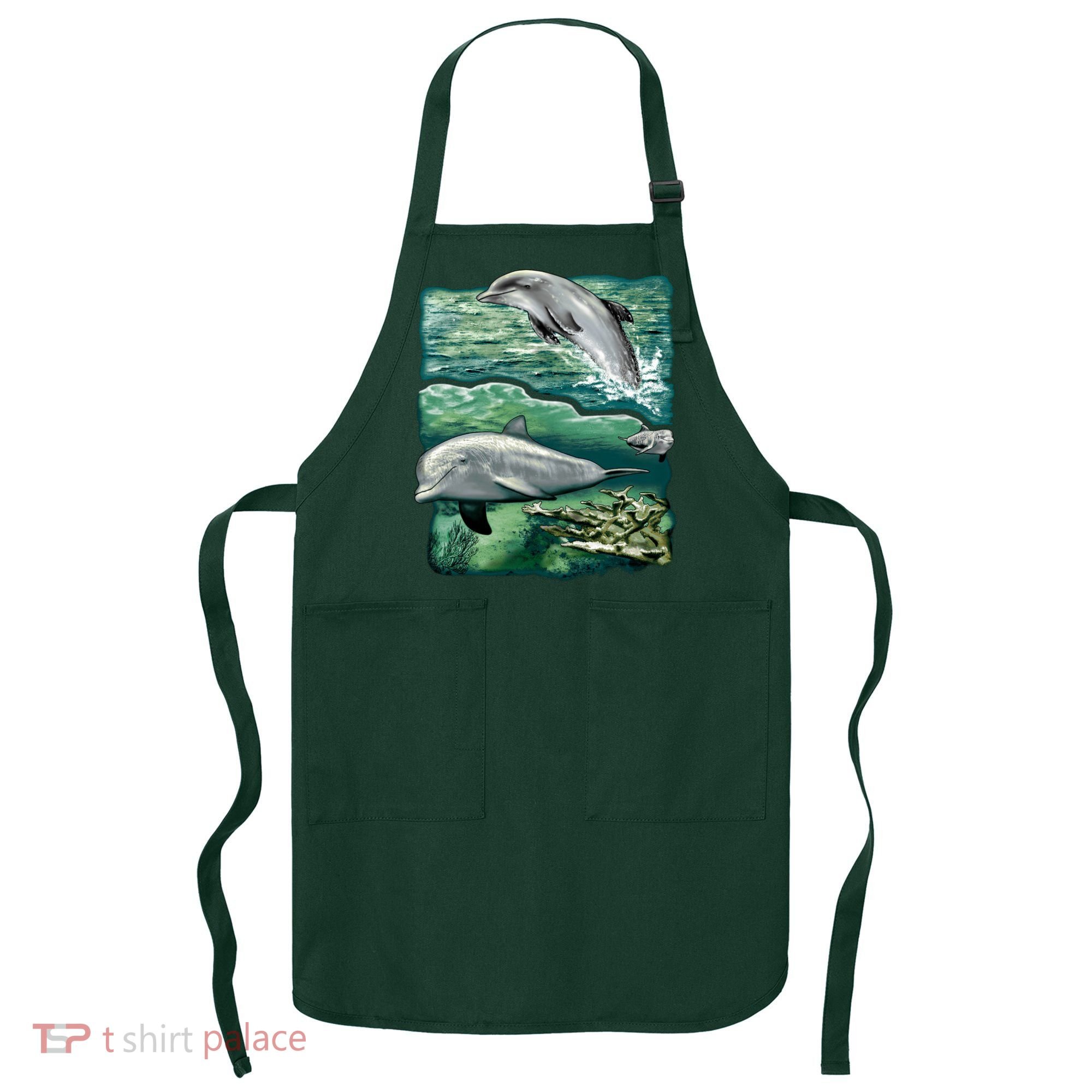 Cute Abstract dolphins In Sea Life Apron