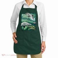 Cute Abstract dolphins In Sea Life Apron thumb 2