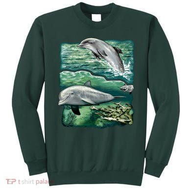 Cute Abstract dolphins In Sea Life Sweatshirt