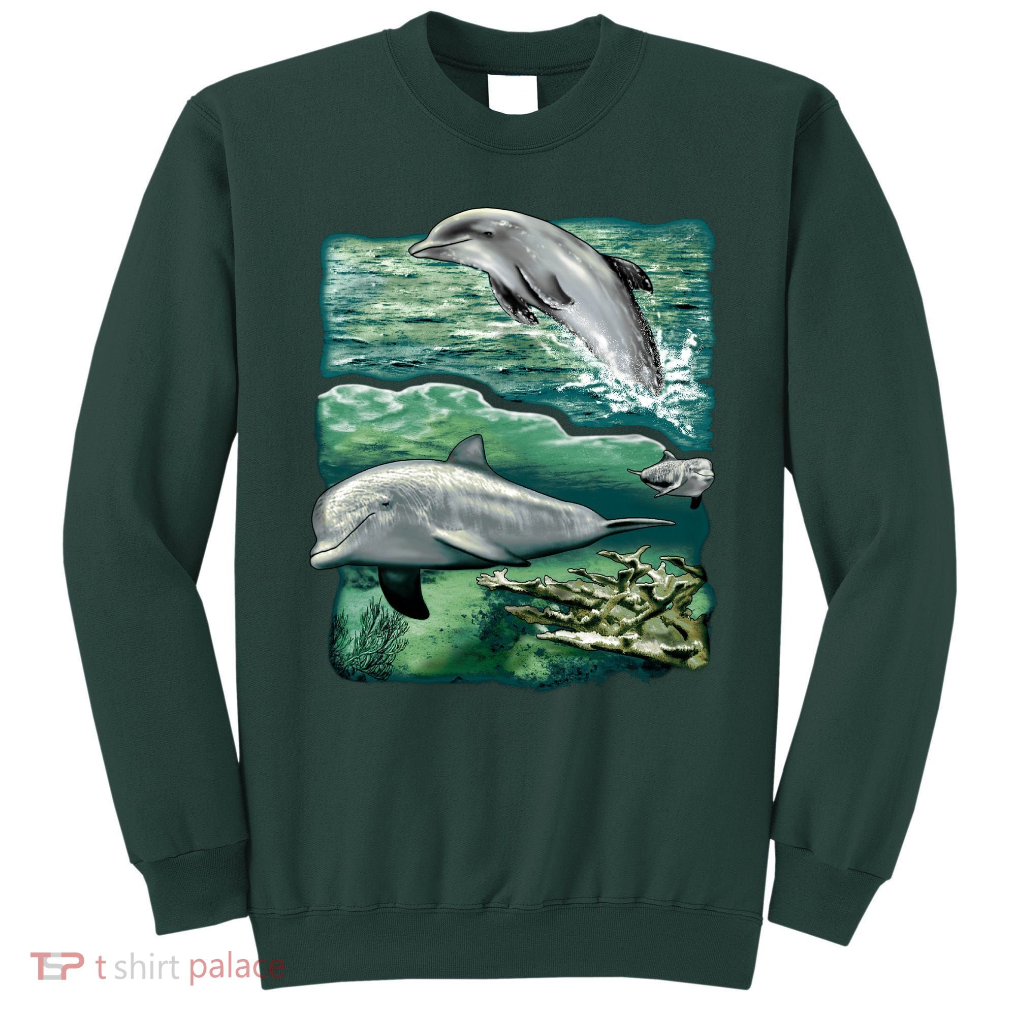 Cute Abstract dolphins In Sea Life Sweatshirt