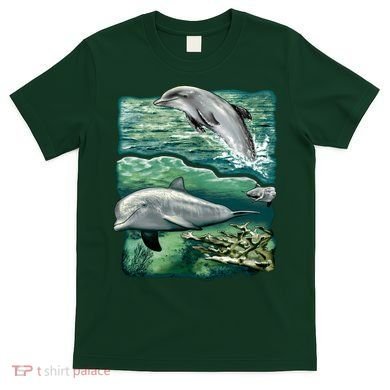 Cute Abstract dolphins In Sea Life T-Shirt