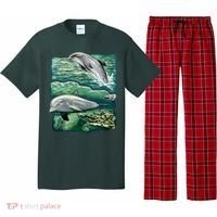 Cute Abstract dolphins In Sea Life Pajama Set thumb 0