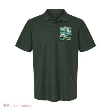 Cute Abstract dolphins In Sea Life Polo