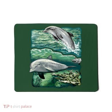 Cute Abstract dolphins In Sea Life Mousepad