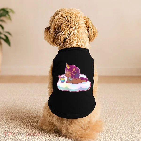 Cute Afro Unicorn Doggie Tank