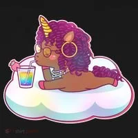Cute Afro Unicorn Doggie Tank thumb 4