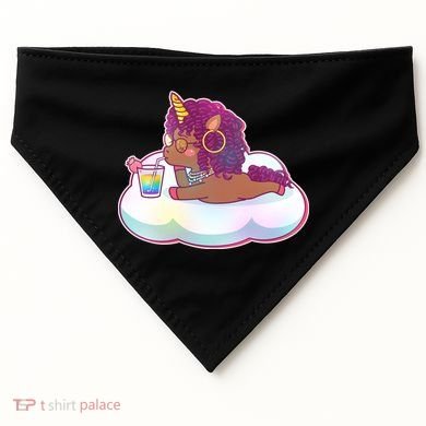 Cute Afro Unicorn USA-Made Doggie Bandana