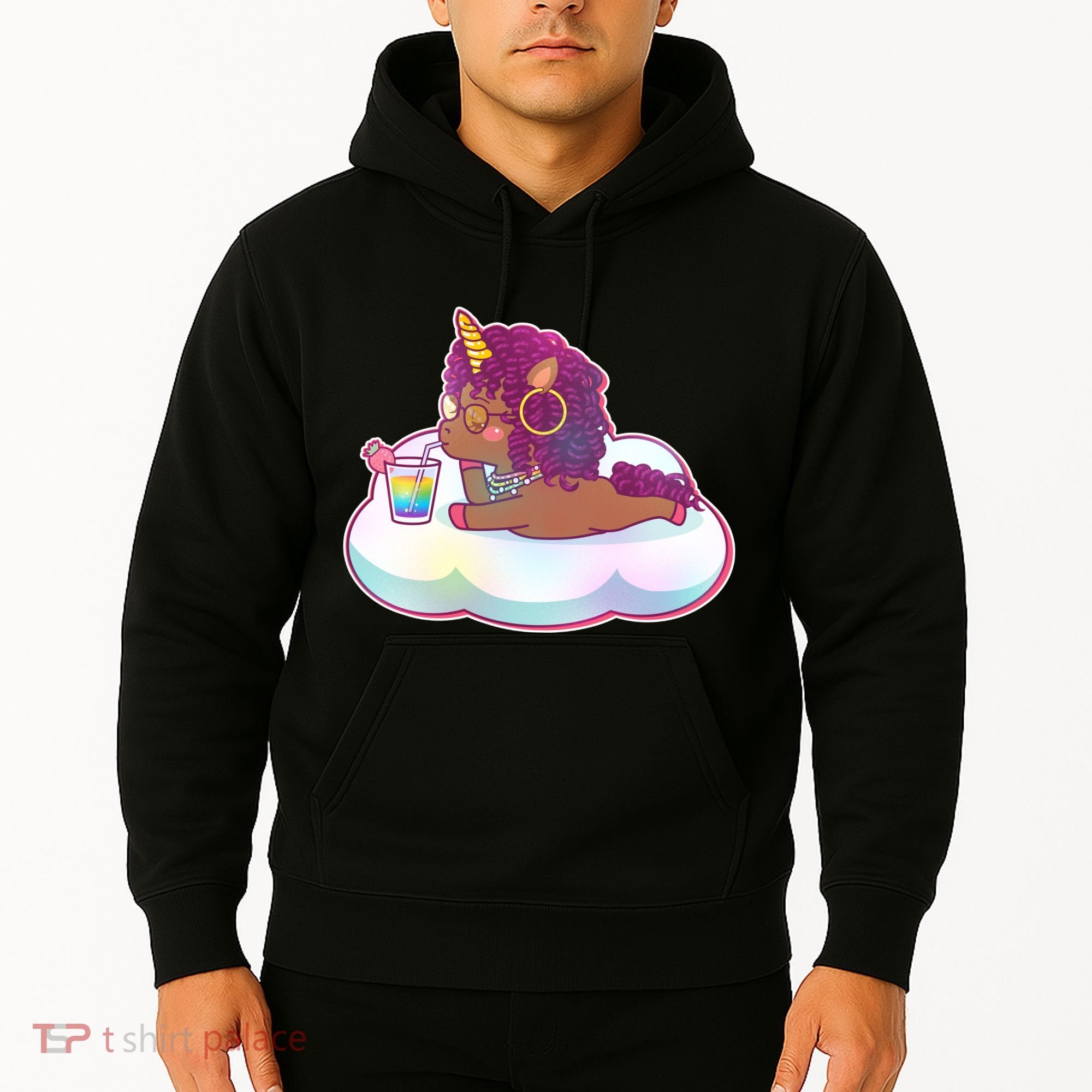 Cute Afro Unicorn Hoodie