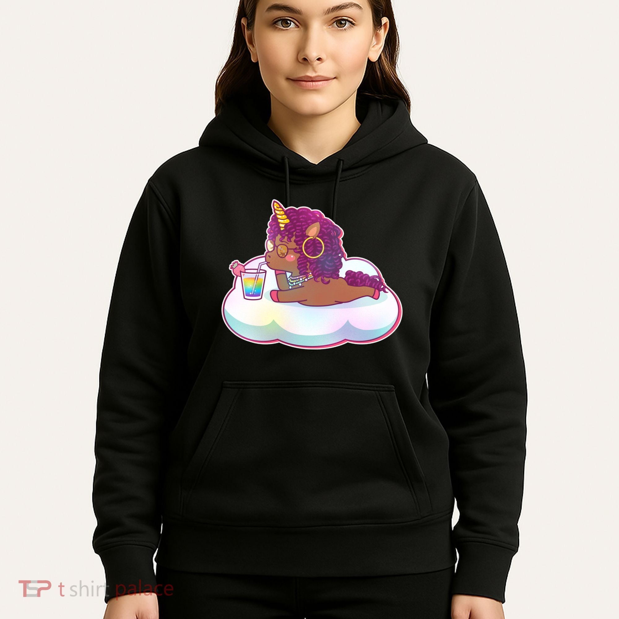 Cute Afro Unicorn Hoodie