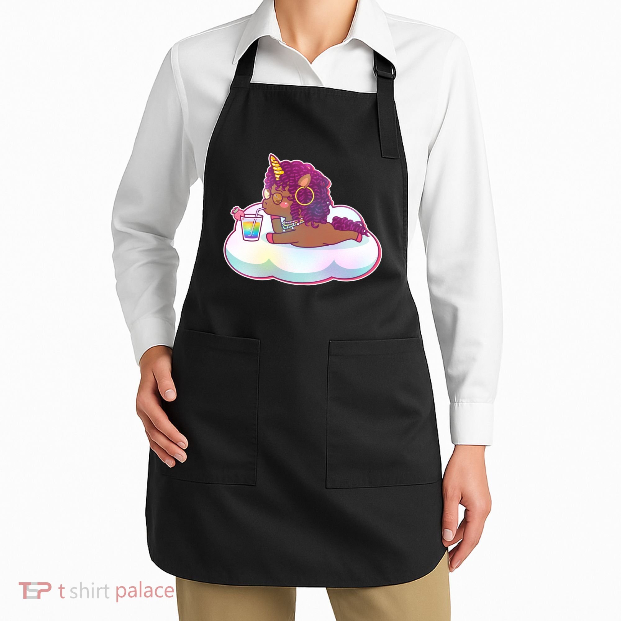 Cute Afro Unicorn Apron