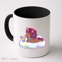 Cute Afro Unicorn Coffee Mug thumb 0