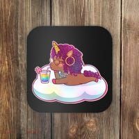 Cute Afro Unicorn Coaster thumb 0