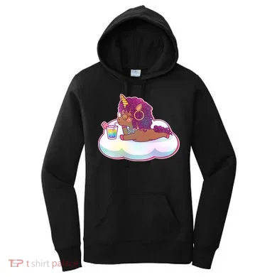 Cute Afro Unicorn Women's Hoodie