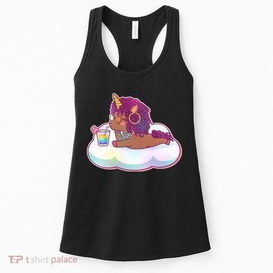 Cute Afro Unicorn Women's Tank Top