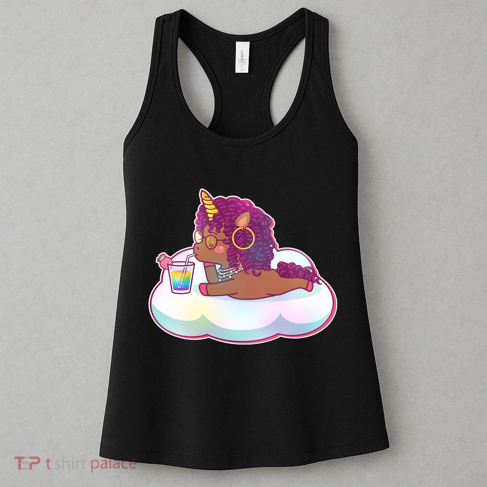 Cute Afro Unicorn Women's Tank Top