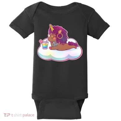 Cute Afro Unicorn Baby Bodysuit
