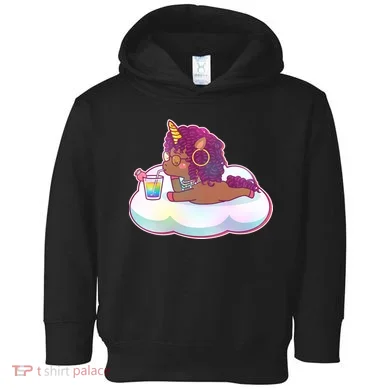 Cute Afro Unicorn Toddler Hoodie