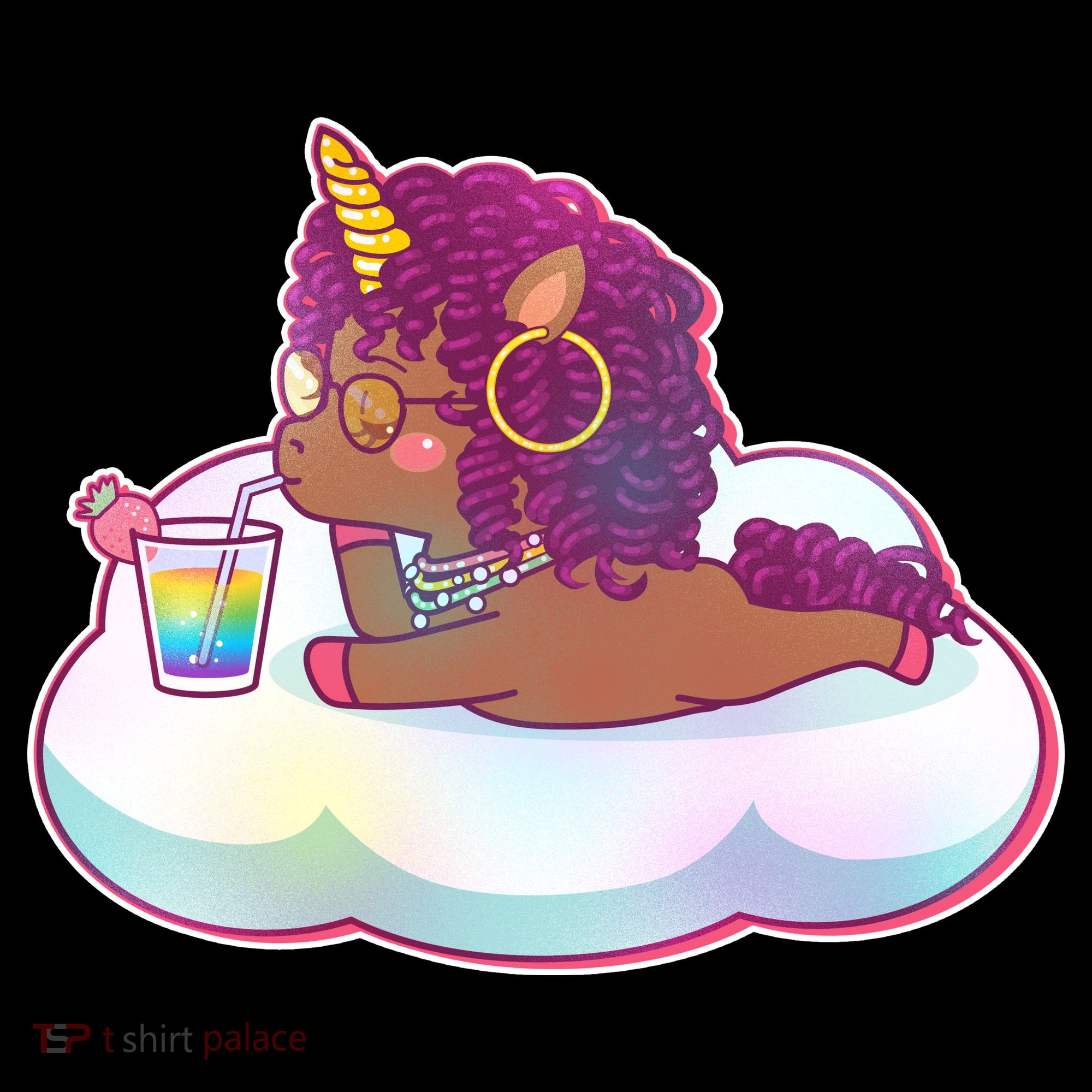 Cute Afro Unicorn Tank Top