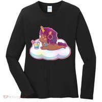 Cute Afro Unicorn Women's Long Sleeve Shirt thumb 0