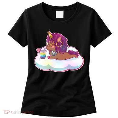 Cute Afro Unicorn Women's T-Shirt