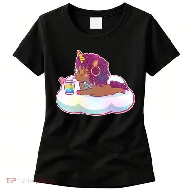 Cute Afro Unicorn Women's T-Shirt