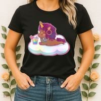 Cute Afro Unicorn Women's T-Shirt thumb 2