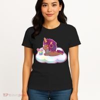 Cute Afro Unicorn Women's T-Shirt thumb 4