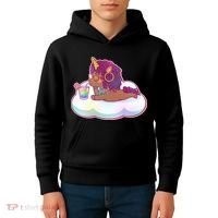 Cute Afro Unicorn Kids Hoodie thumb 4