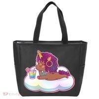 Cute Afro Unicorn Tote Bag thumb 0